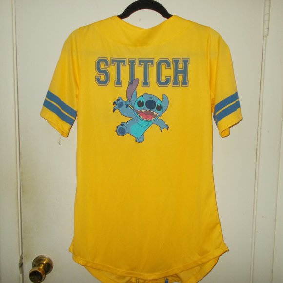Disney Stitch Jersey Yellow/Blue Size Large - Picture 4 of 6